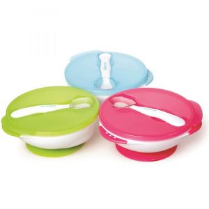 ظرف غذا درب دار همراه با قاشق حرارتی کیدزمی