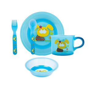 ست غذاخوری 5 تکه +12 ماه طرح خرگوش بیبی فورلایف