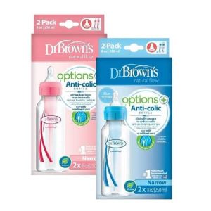 شیشه شیر طلقی باریک 250 میل آپشن پلاس دکتر براونز