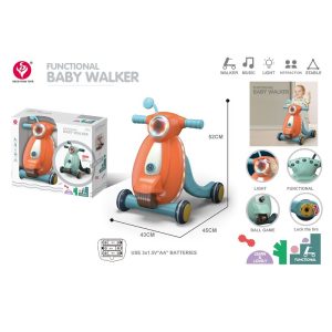 واکر موتوری موزیکال کودک رنگ نارنجی 922
