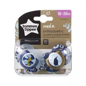 پستانک ارتودنسی دو عددی 18 تا 36 ماه طرح پرنده تامی تیپی