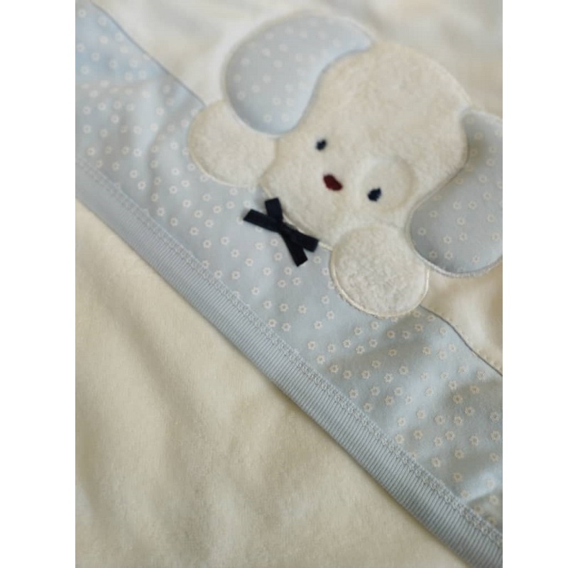 حوله-کلاهدار-طرح-سگ-رنگ-آبی حوله کلاهدار طرح سگ رنگ آبی 1