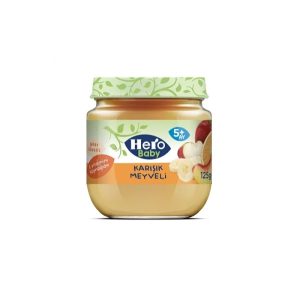 پوره سیب پرتقال موز و هلو هیروبیبی +5ماه