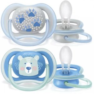 پستانک دو عددی الترا ایر 6 تا 18 ماه طرح خرس و ردپای آبی اونت