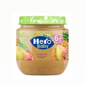 پوره کوکتل میوه هیرو بیبی (گلابی ، هلو انجیری ، آناناس )