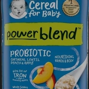 سرلاک هلو ، سیب ، جو  وعدس 227 گرمی گربر +6ماه