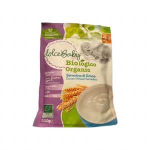 سرلاک ارگانیک گندم سمولینا بدون شیر و بدون گلوتن دولچه بیبی DolceBaby مناسب 4+ ماه