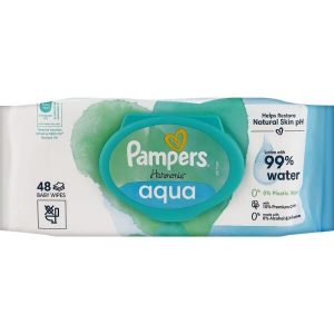 دستمال مرطوب 48 عددی پمپرز با پایه آب