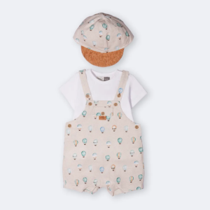 دوبندی و تی-شرت پسرانه ایندیگو طرح بالن 14202