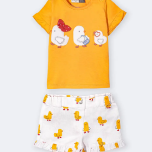 بلوز و شلوارک دخترانه جوجه ها  ایندیگو 14124