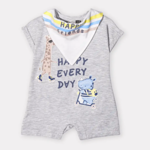 رامپر  و دستمال گردن پسرانه هپی فرندز ایندیگو 14214