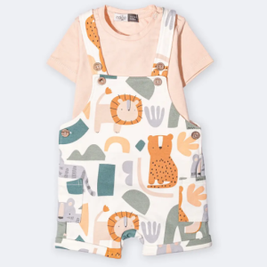 دوبندی و تی-شرت پسرانه ایندیگو طرح سافاری پارک 14210