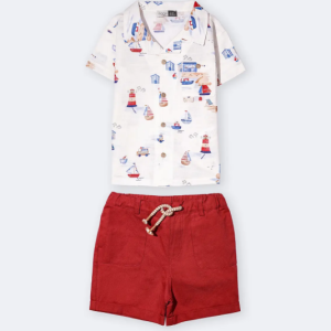 بلوز و شلوارک پسرانه قایق ایندیگو 14240