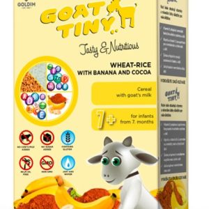 سرلاک 225گرمی شیربز تاینی گات با طعم گندم ، برنج ، موز و پودر کاکائو