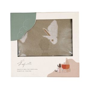 پتوبافت کلاهدار طرح خرگوش سفید lisa