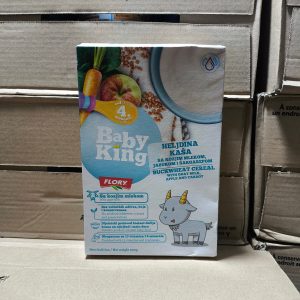 سرلاک شیر بز بیبی کینگ با طعم سیب ، هویج و گندم سیاه بالای 4 ماه